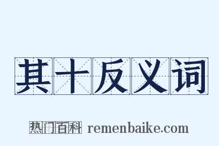 其十反义词是什么意思的图片